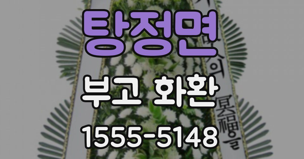 탕정면 부고 화환