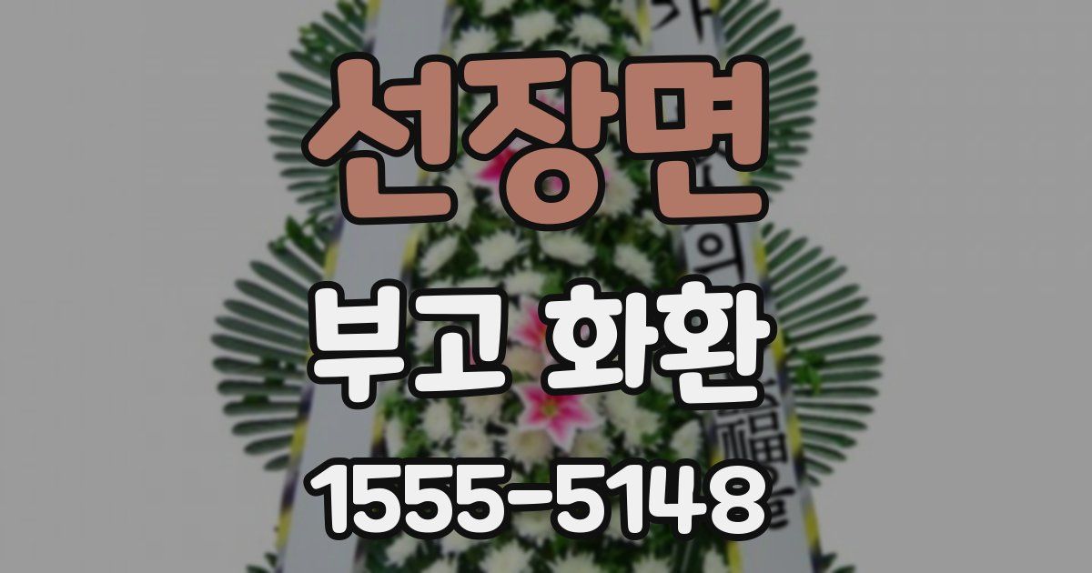 선장면 부고 화환