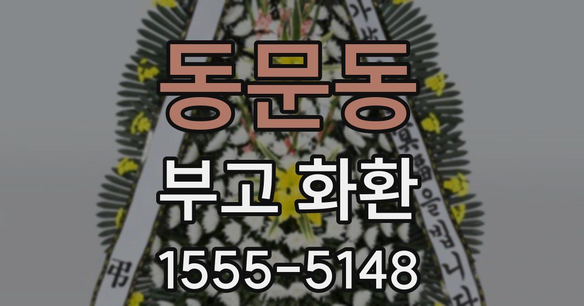 동문동 부고 화환
