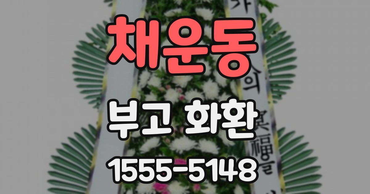 채운동 부고 화환