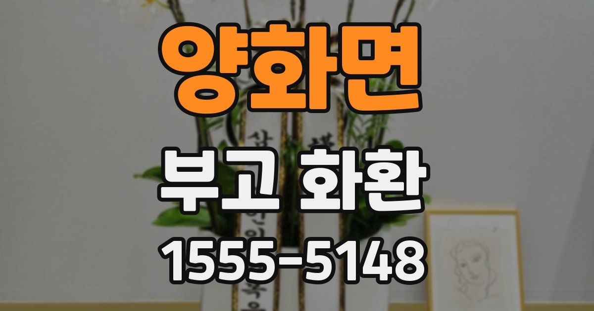 양화면 부고 화환
