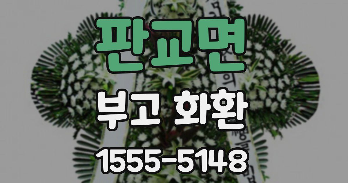 판교면 부고 화환
