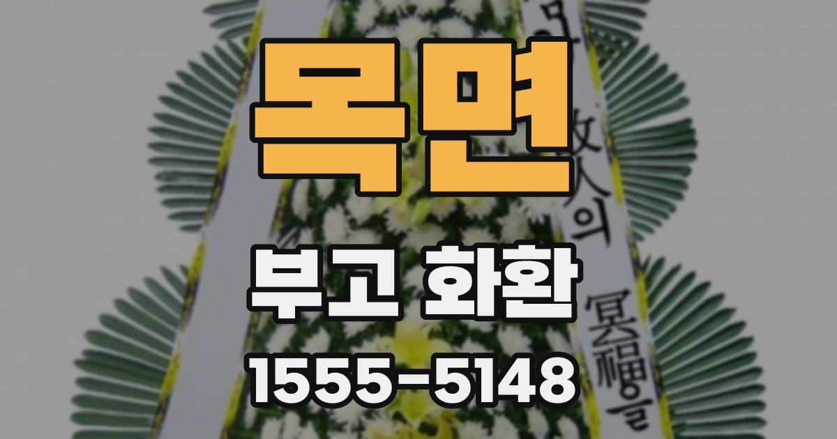 목면 부고 화환