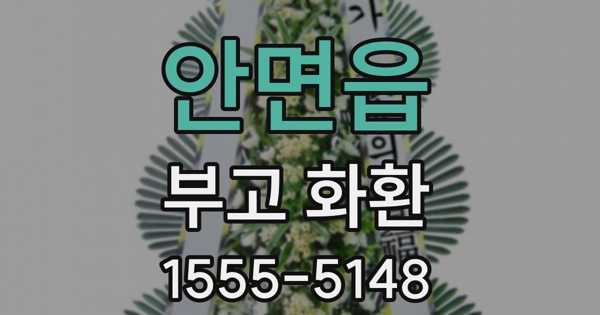 안면읍 부고 화환