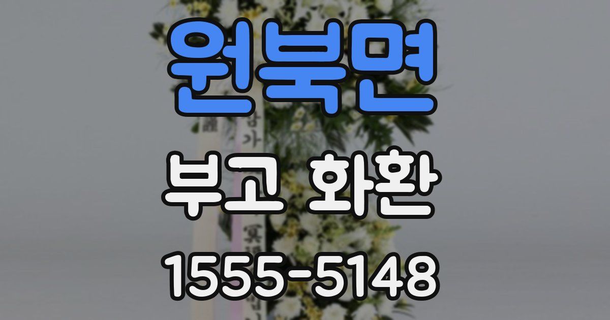 원북면 부고 화환