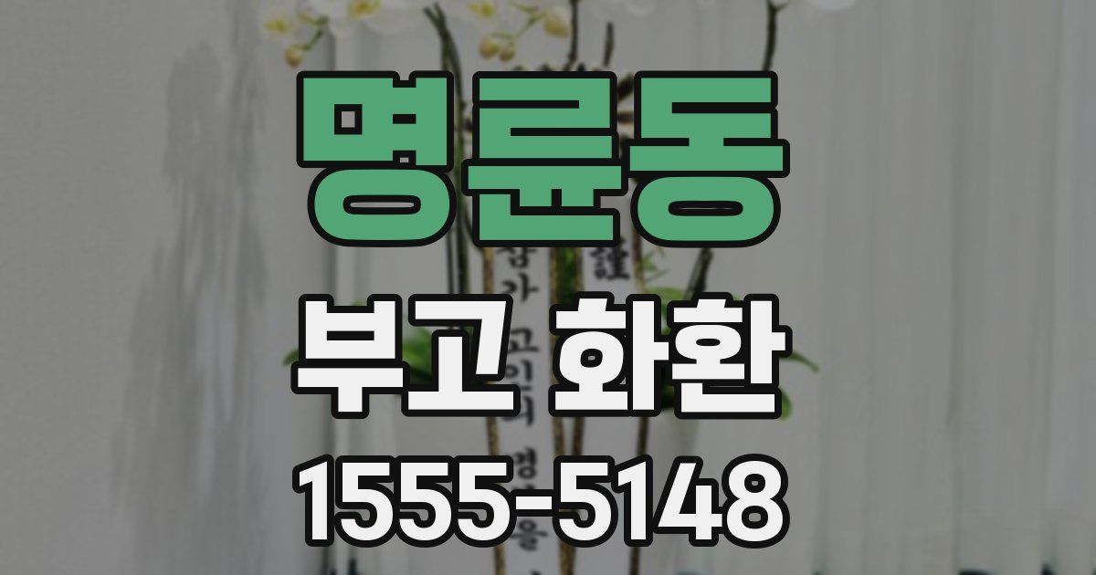 명륜동 부고 화환