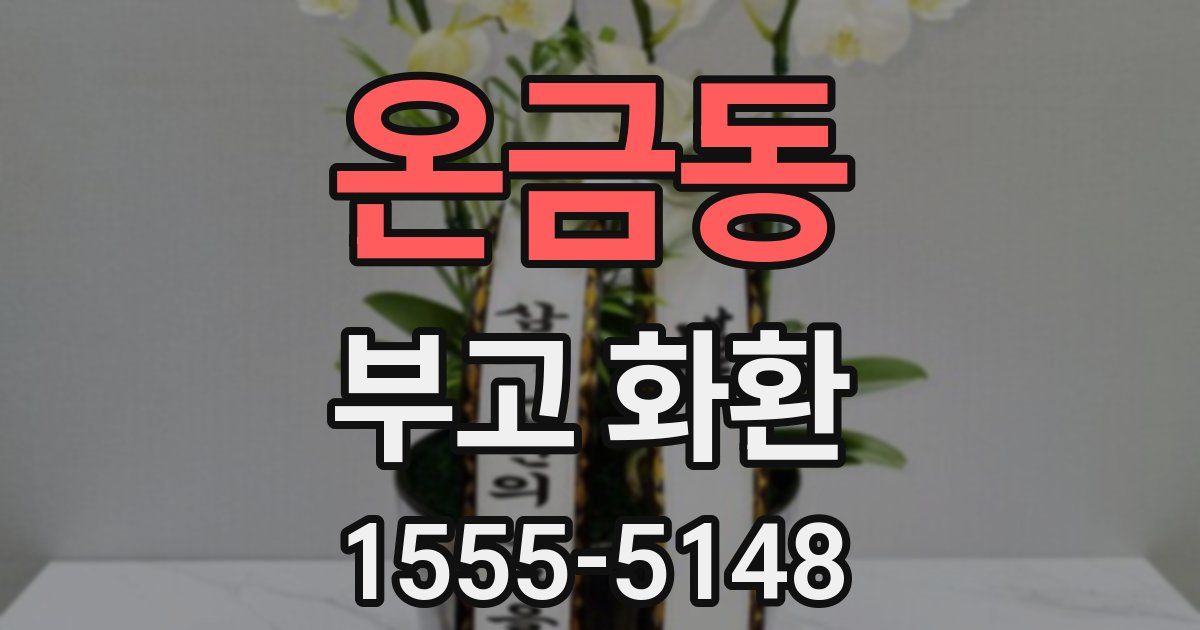 온금동 부고 화환