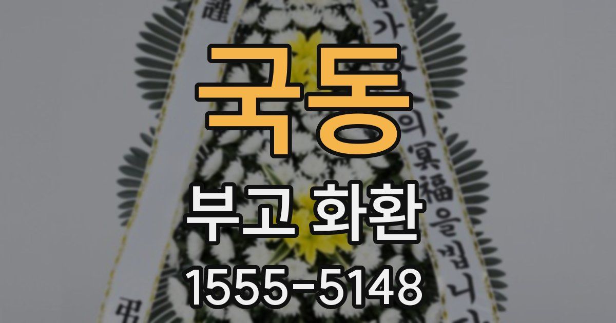 국동 부고 화환