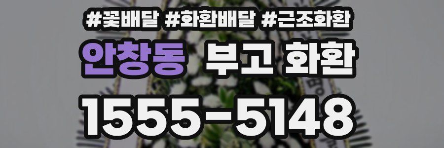 안창동 부고 화환