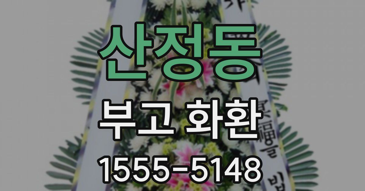 산정동 부고 화환