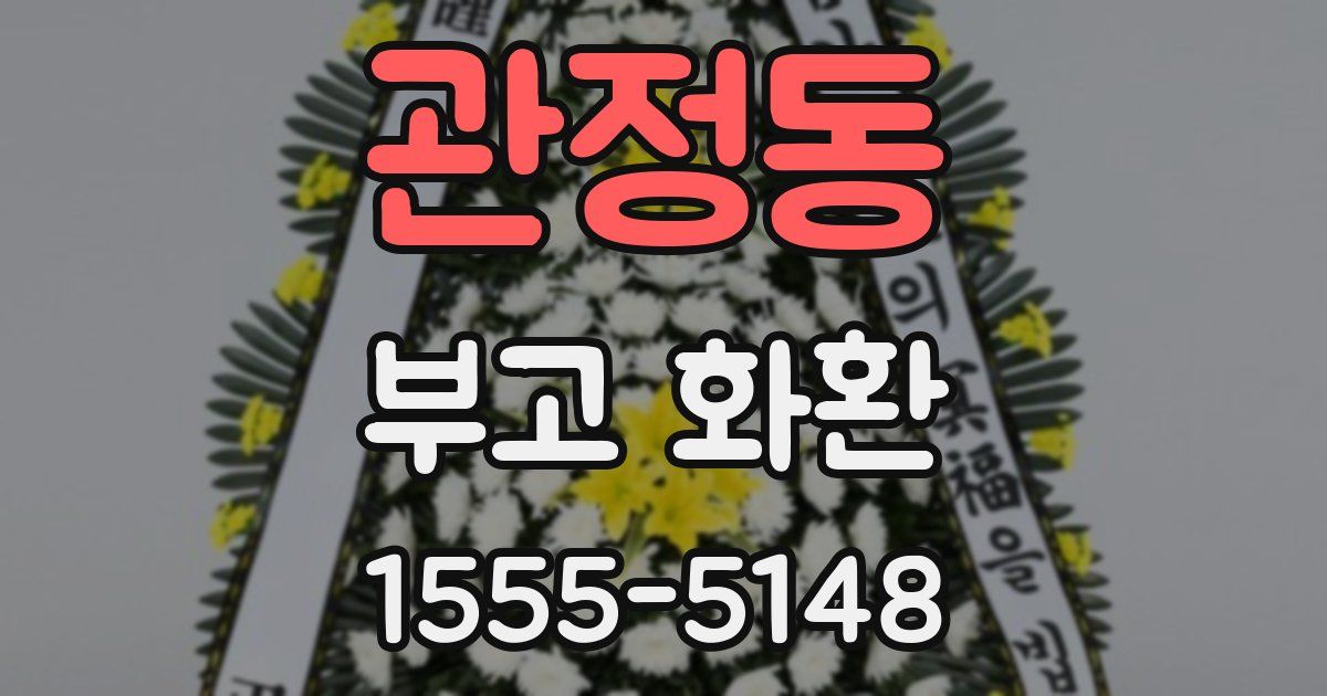 관정동 부고 화환