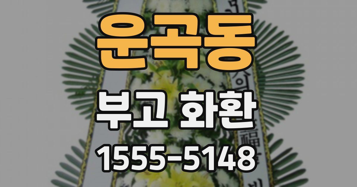 운곡동 부고 화환