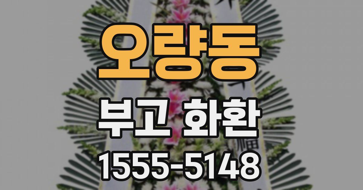 오량동 부고 화환