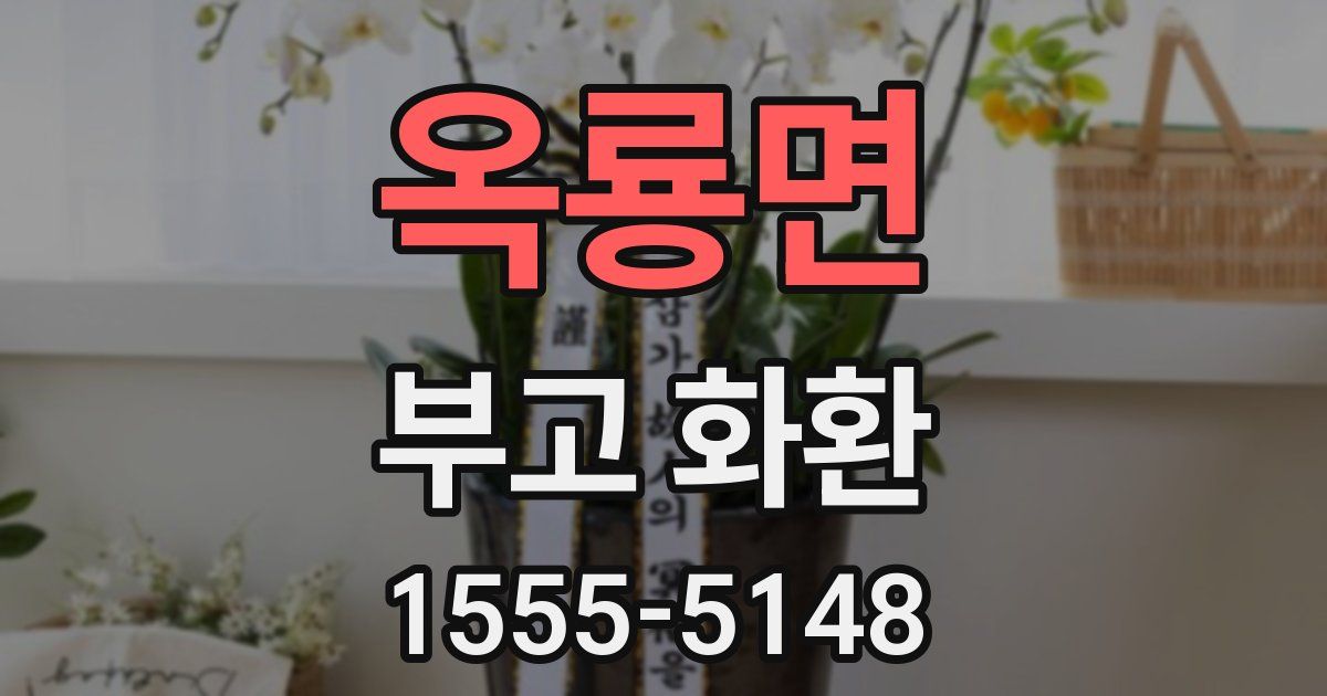 옥룡면 부고 화환