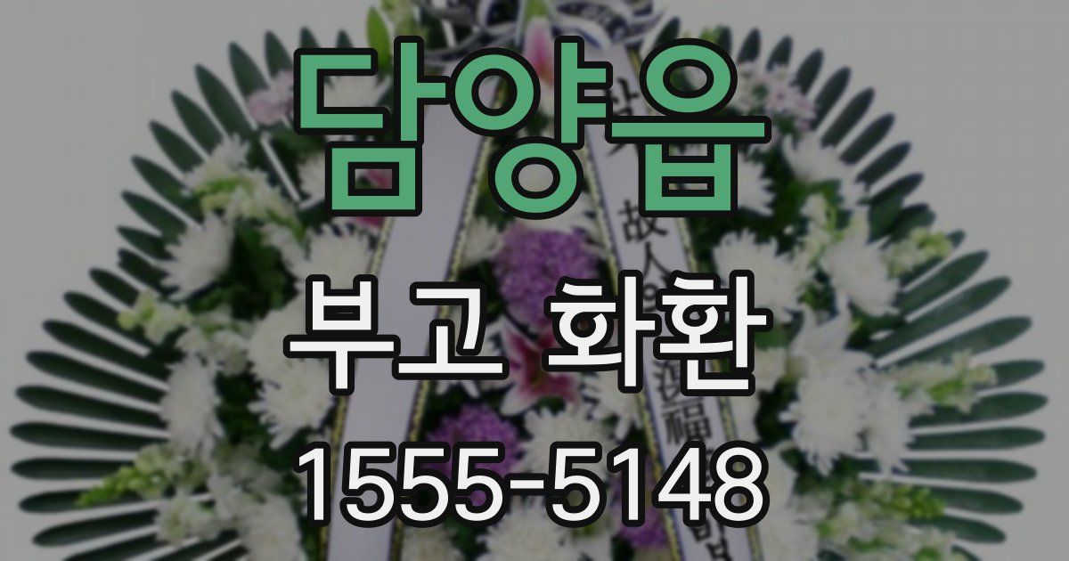 담양읍 부고 화환