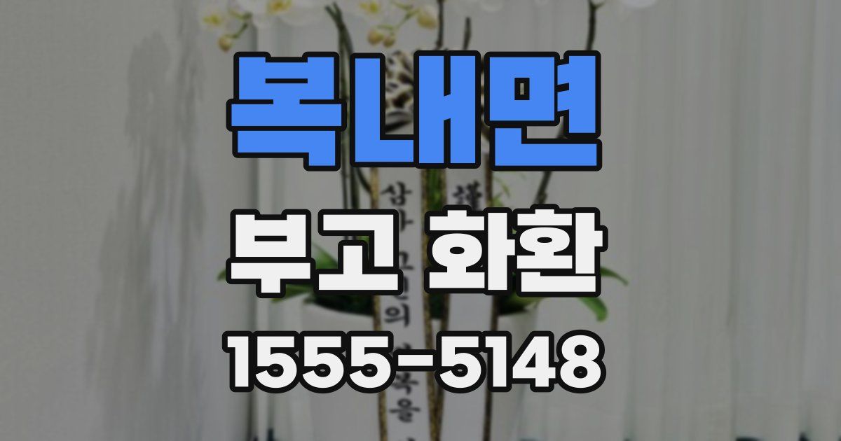 복내면 부고 화환