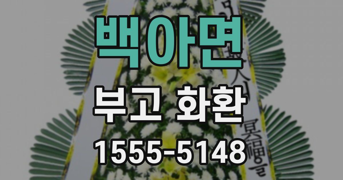 백아면 부고 화환