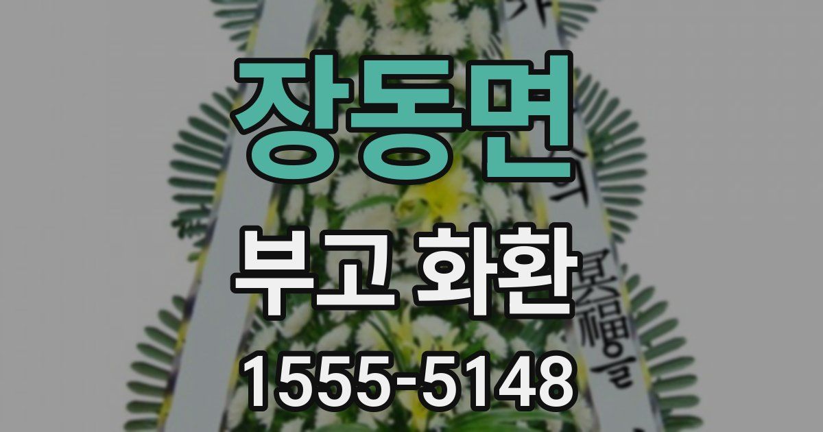 장동면 부고 화환
