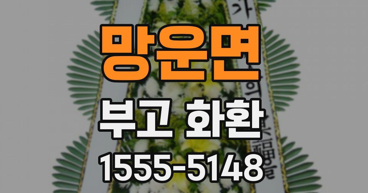 망운면 부고 화환