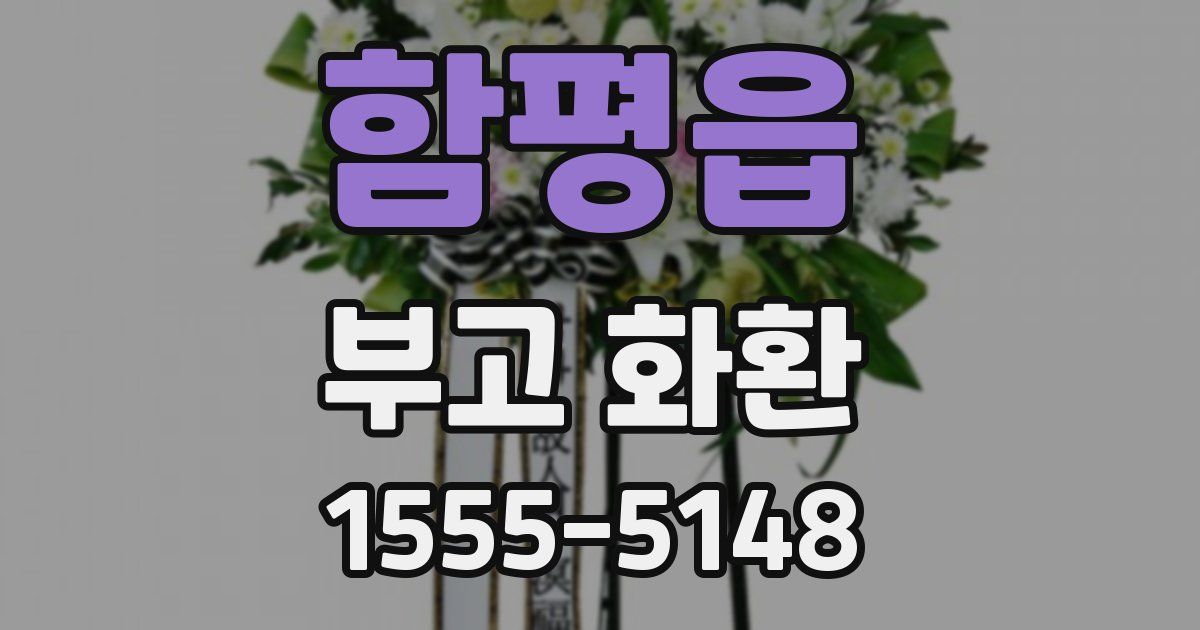 함평읍 부고 화환