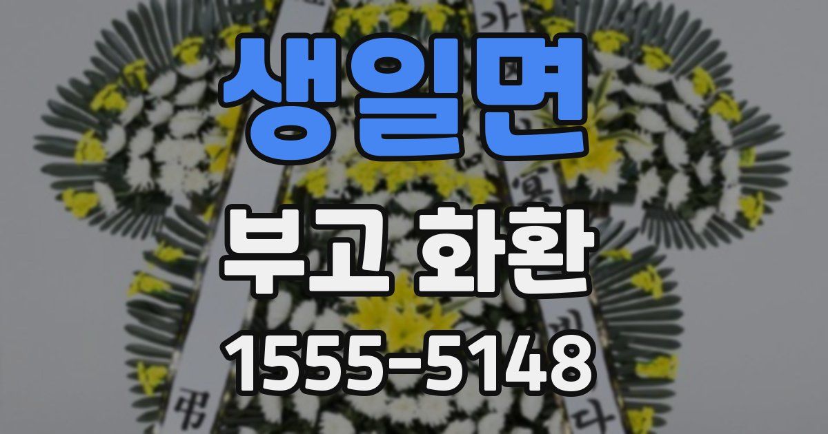 생일면 부고 화환
