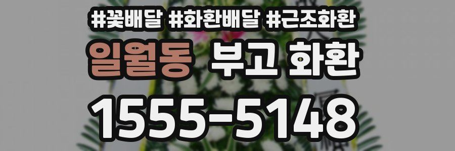 일월동 부고 화환