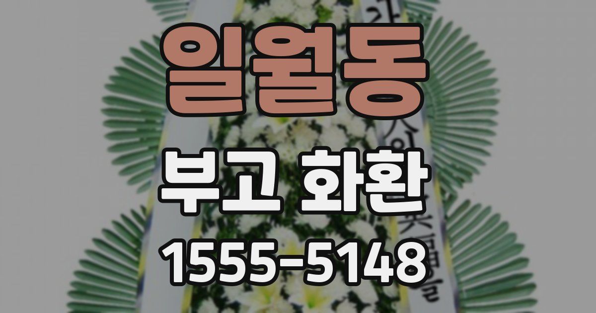 일월동 부고 화환