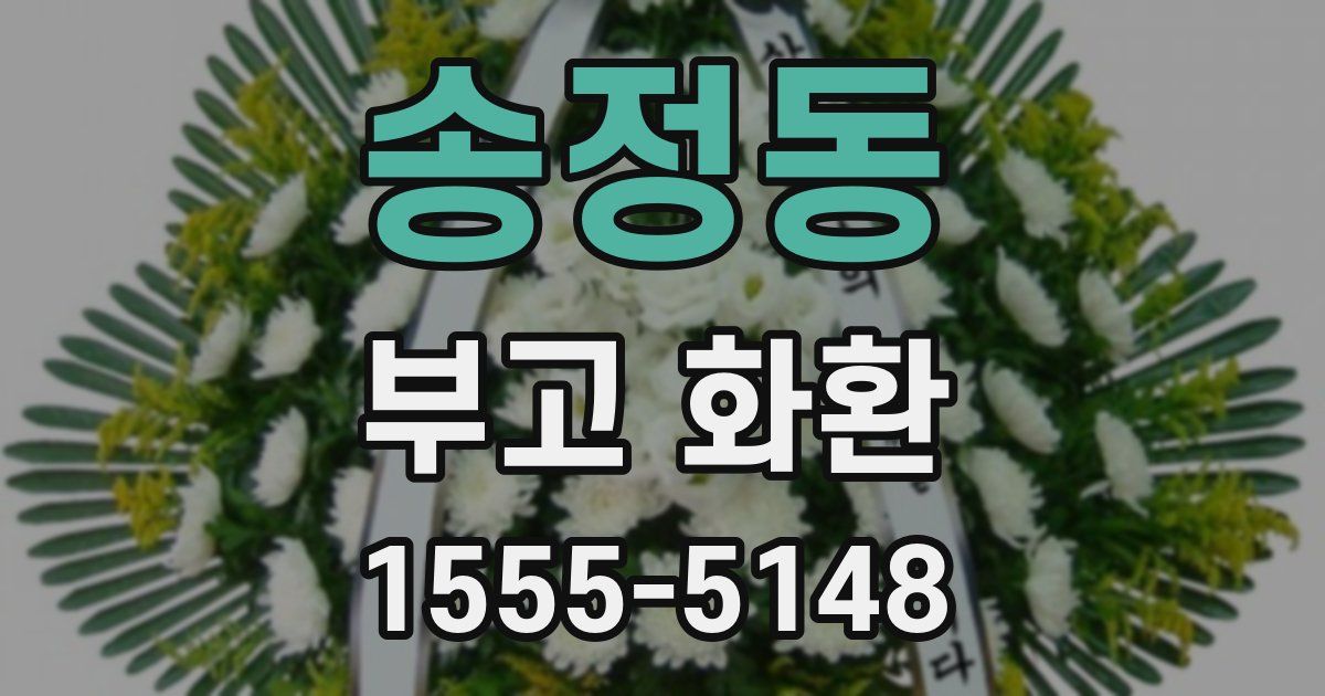 송정동 부고 화환