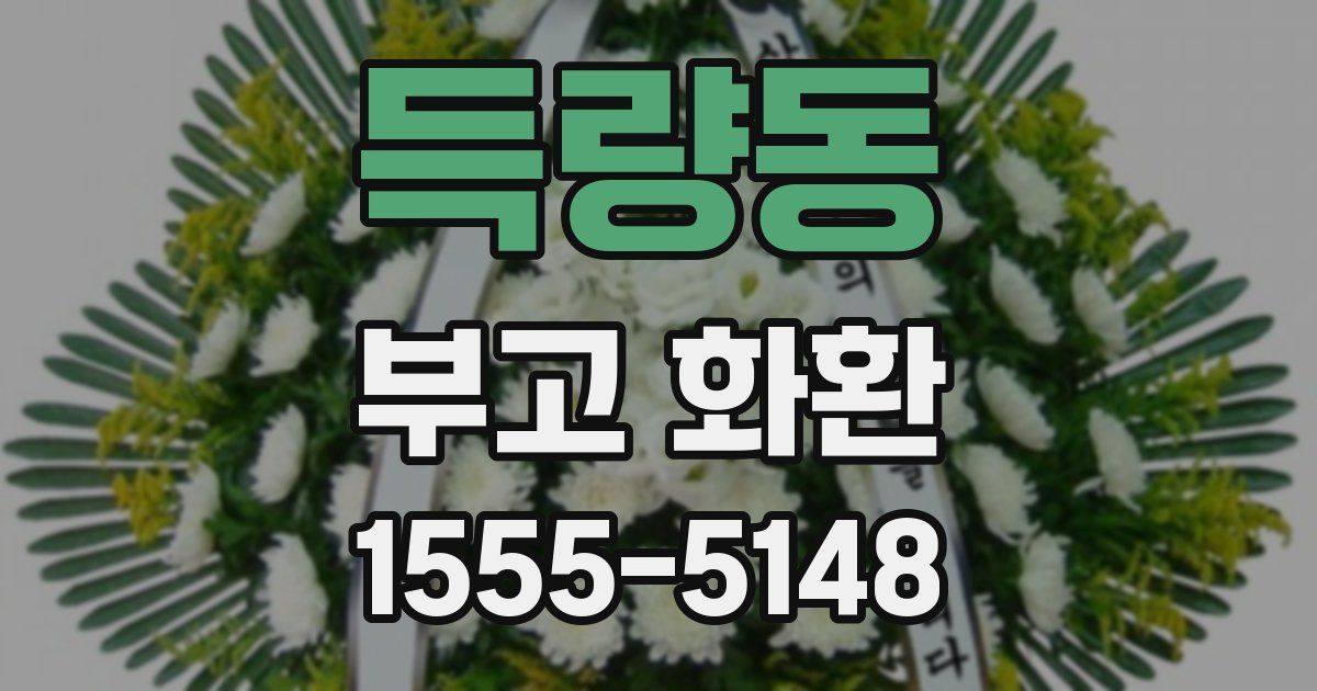 득량동 부고 화환
