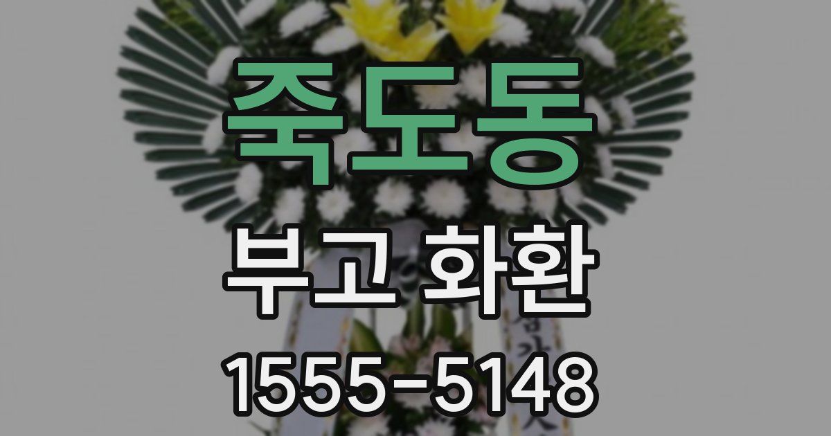 죽도동 부고 화환