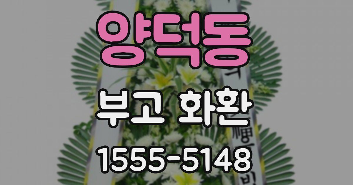양덕동 부고 화환