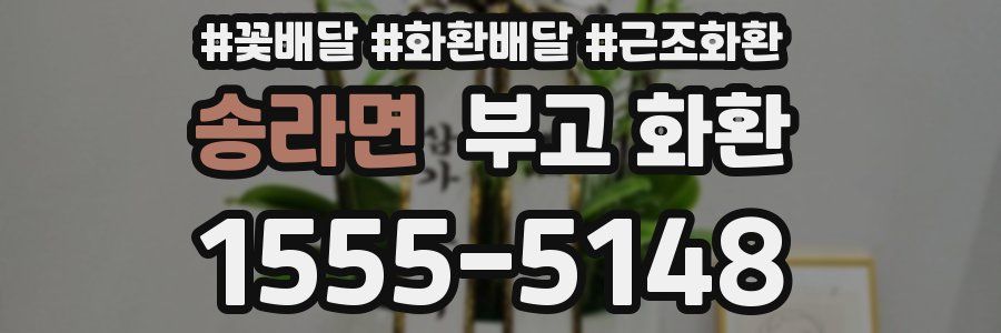 송라면 부고 화환