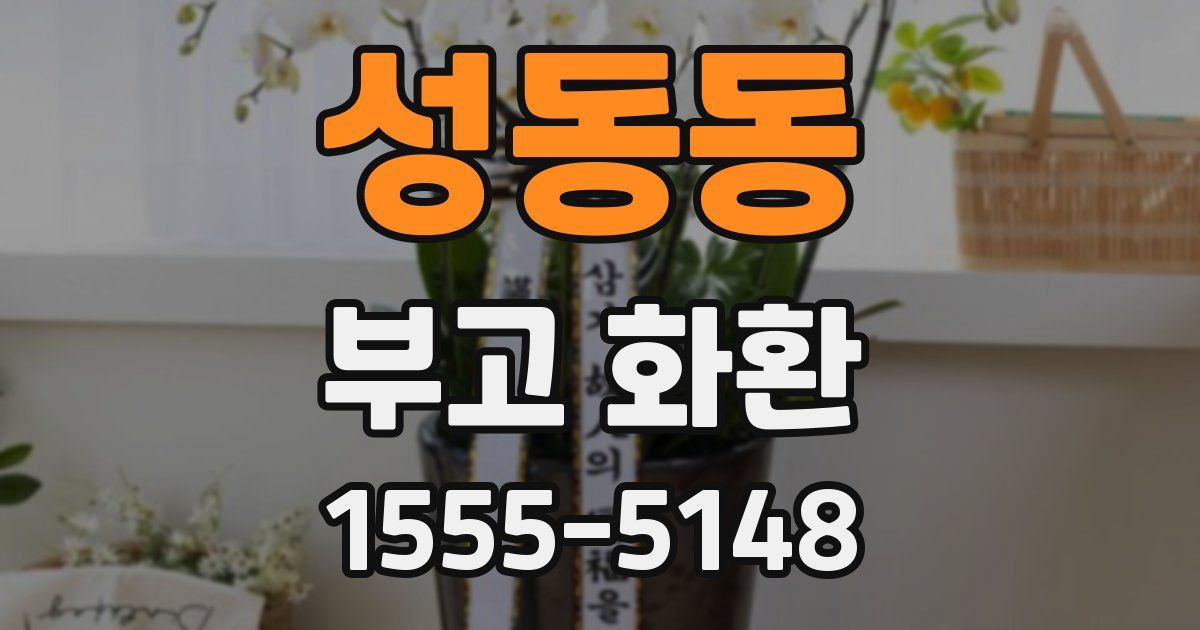 성동동 부고 화환