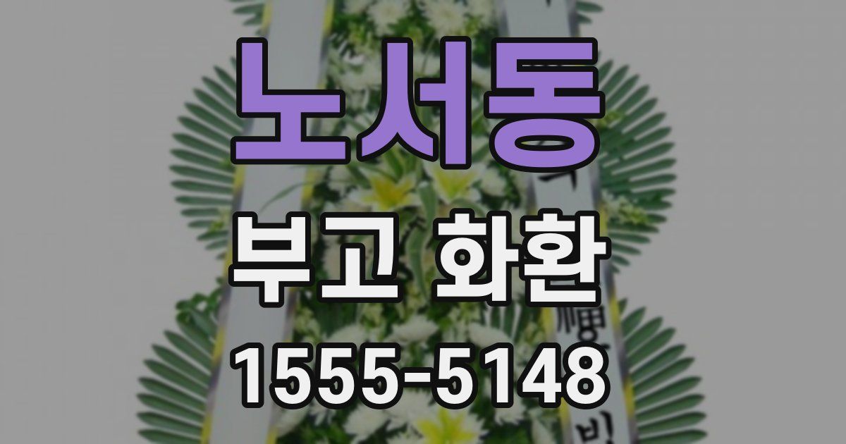 노서동 부고 화환