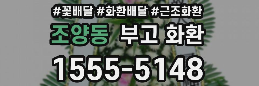 조양동 부고 화환
