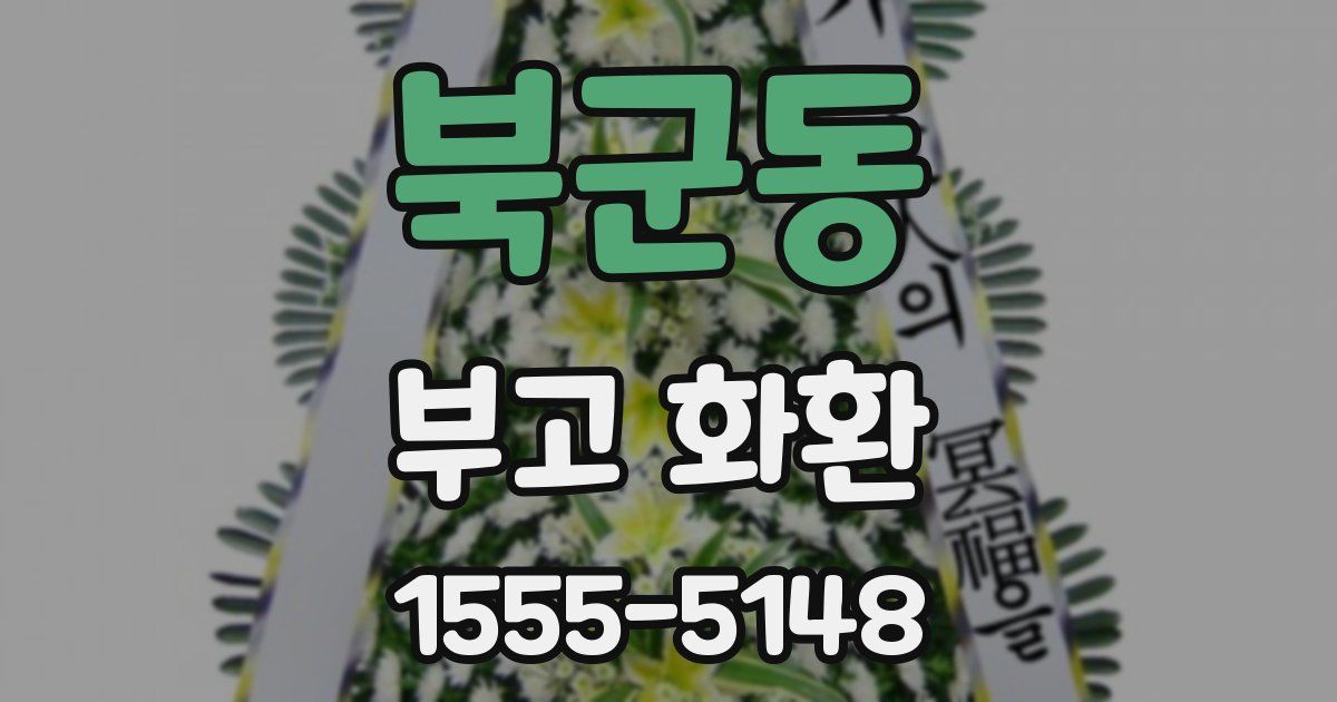 북군동 부고 화환