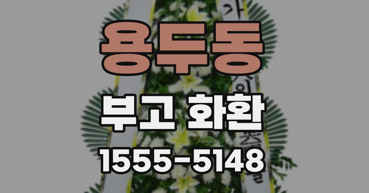 용두동 부고 화환