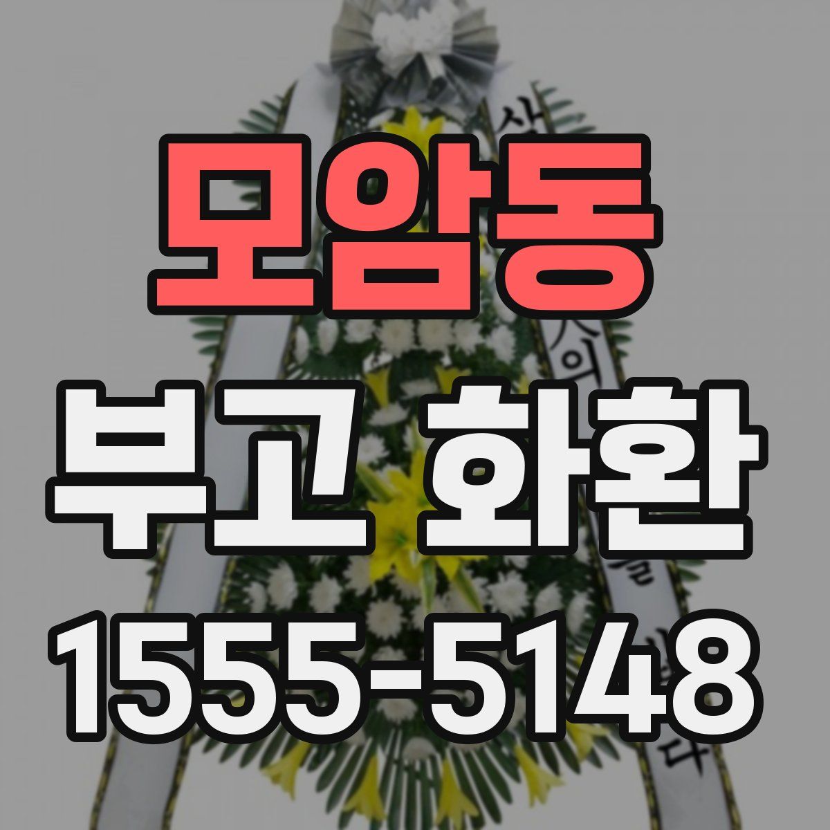 모암동 부고 화환