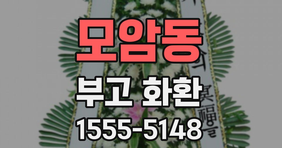 모암동 부고 화환
