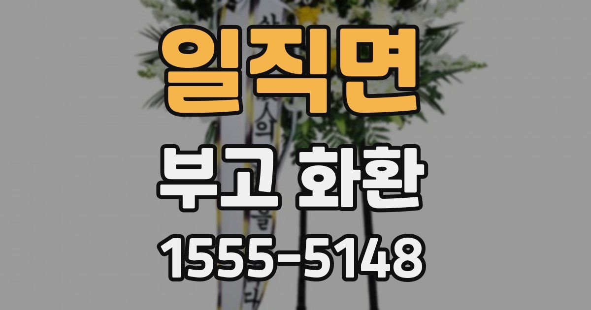 일직면 부고 화환