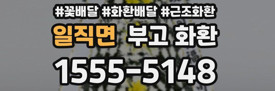 일직면 부고 화환