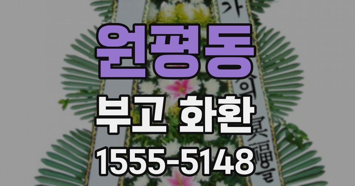 원평동 부고 화환