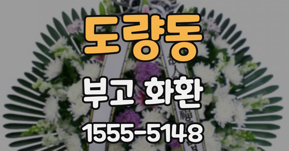 도량동 부고 화환