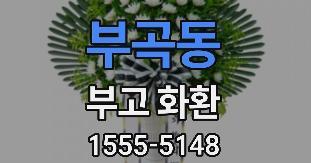 부곡동 부고 화환
