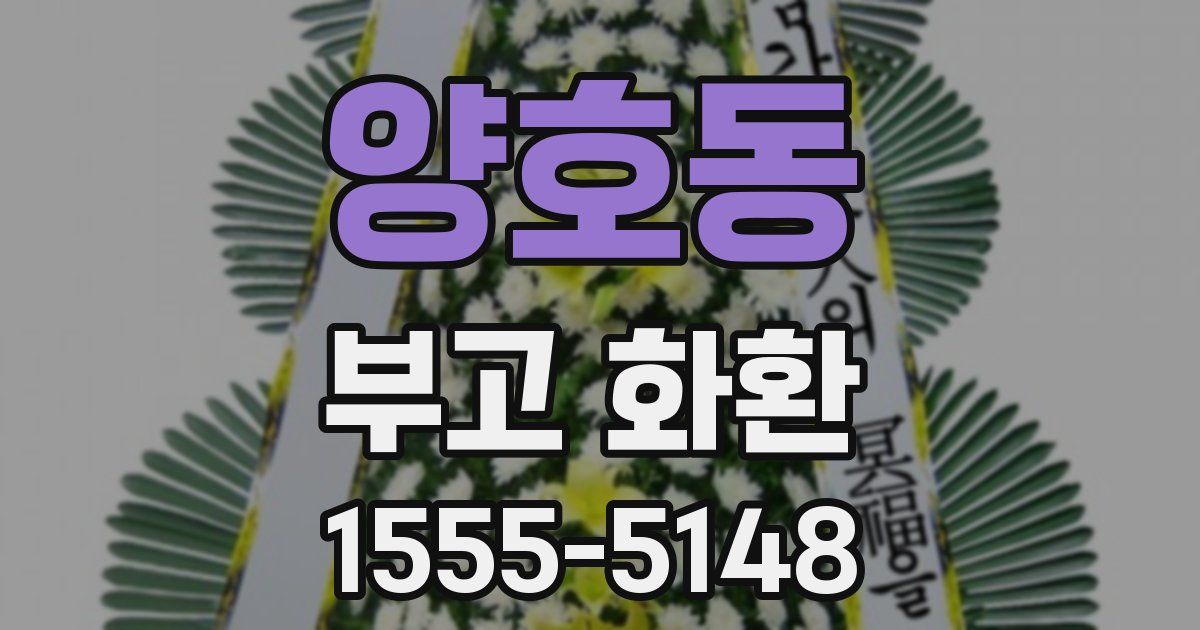 양호동 부고 화환