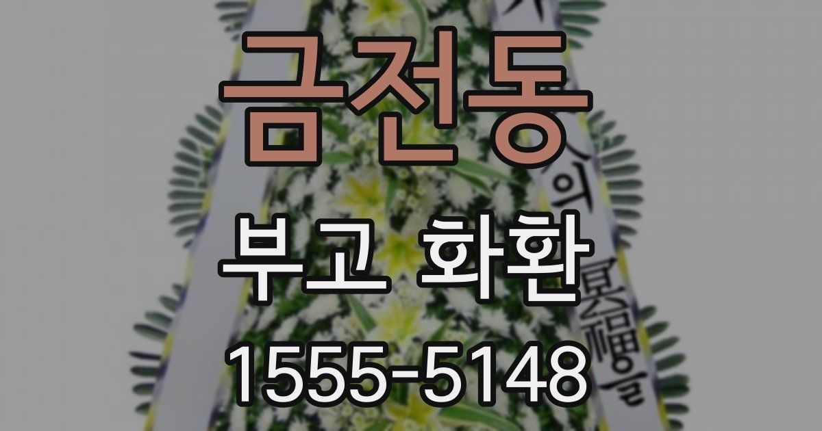 금전동 부고 화환