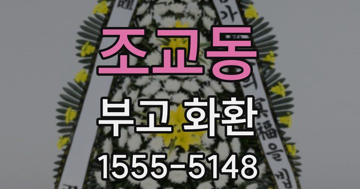 조교동 부고 화환