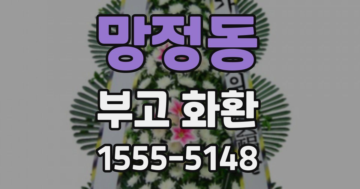 망정동 부고 화환