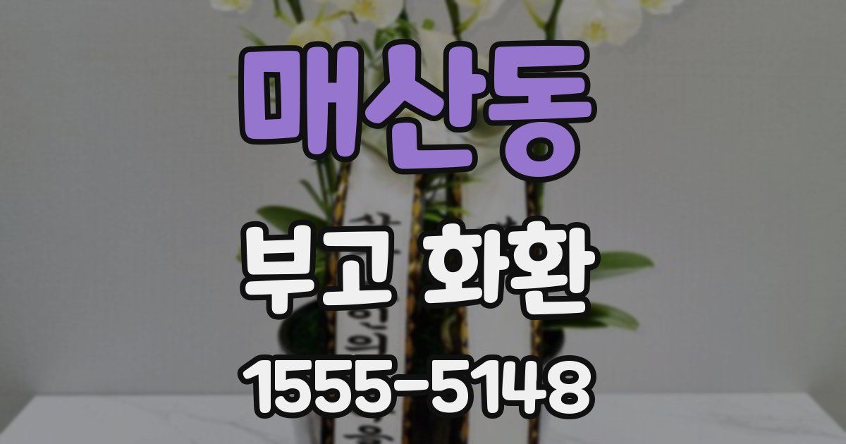 매산동 부고 화환