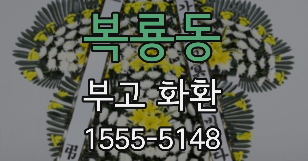 복룡동 부고 화환